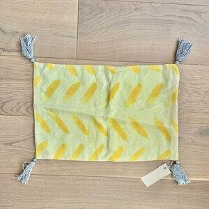 buttercup yellow dyed linen throw pillow cover